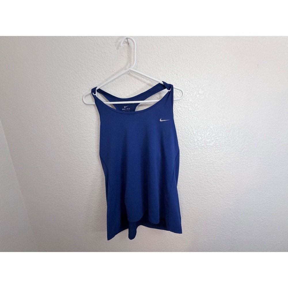 Nike Dri-FIT Womens Royal Blue Racerback Mesh Running Tank Top Size M